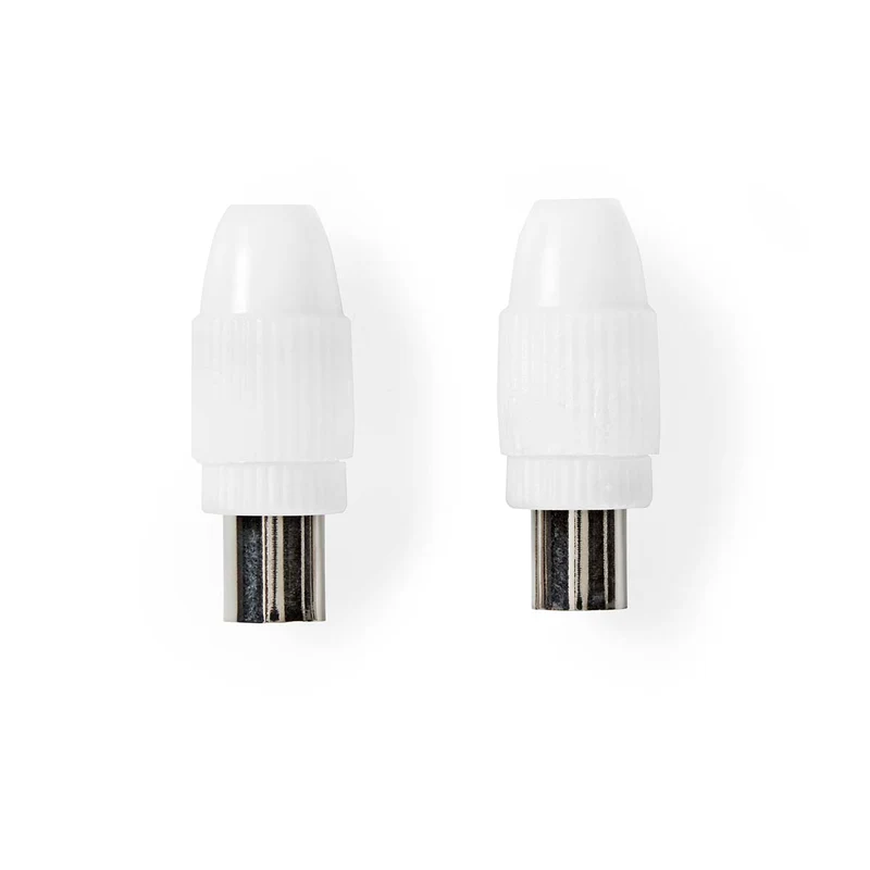 IEC (Coax) Connector Recht - Female / Male - Vernikkeld