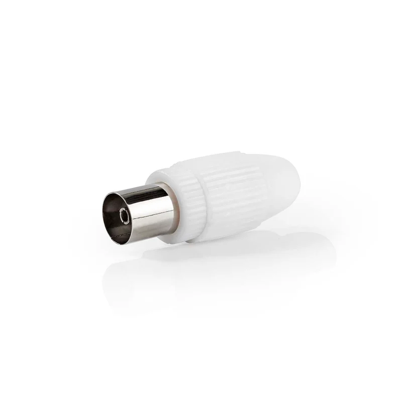 IEC (Coax) Connector Recht - Female / Male - Vernikkeld