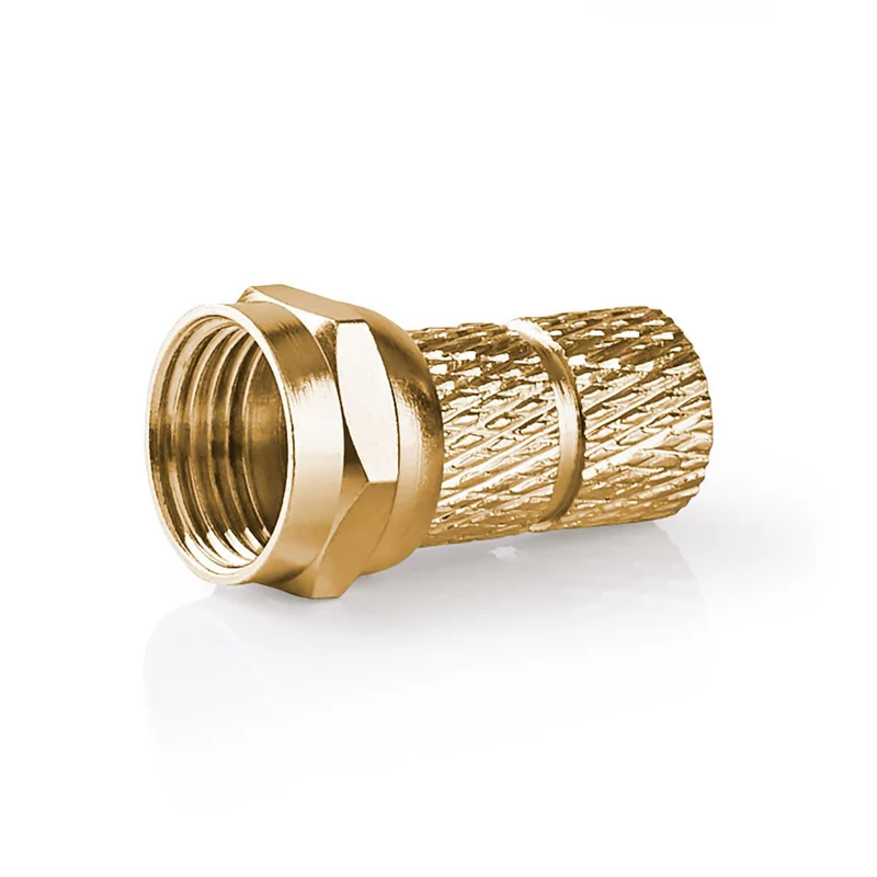 F-Connector Recht - Male - Verguld