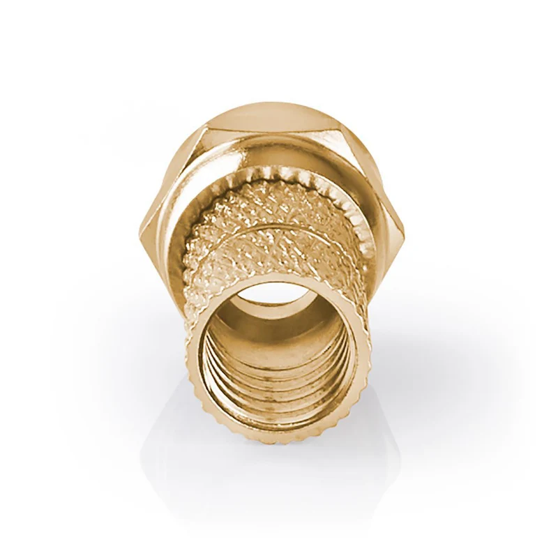 F-Connector Recht - Male - Verguld