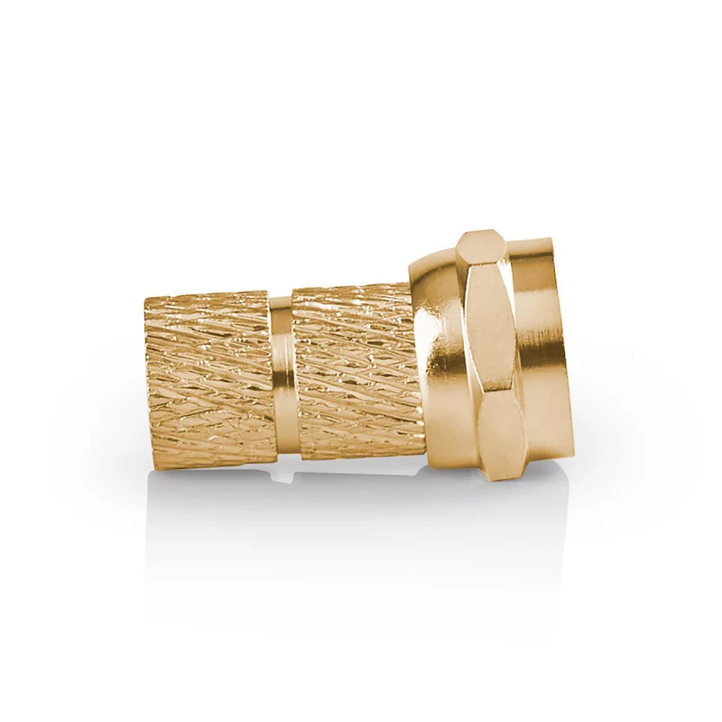 F-Connector Recht - Male - Verguld