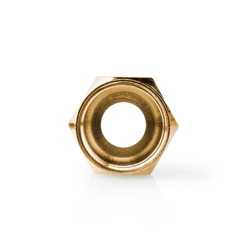 F-Connector Recht - Male - Verguld