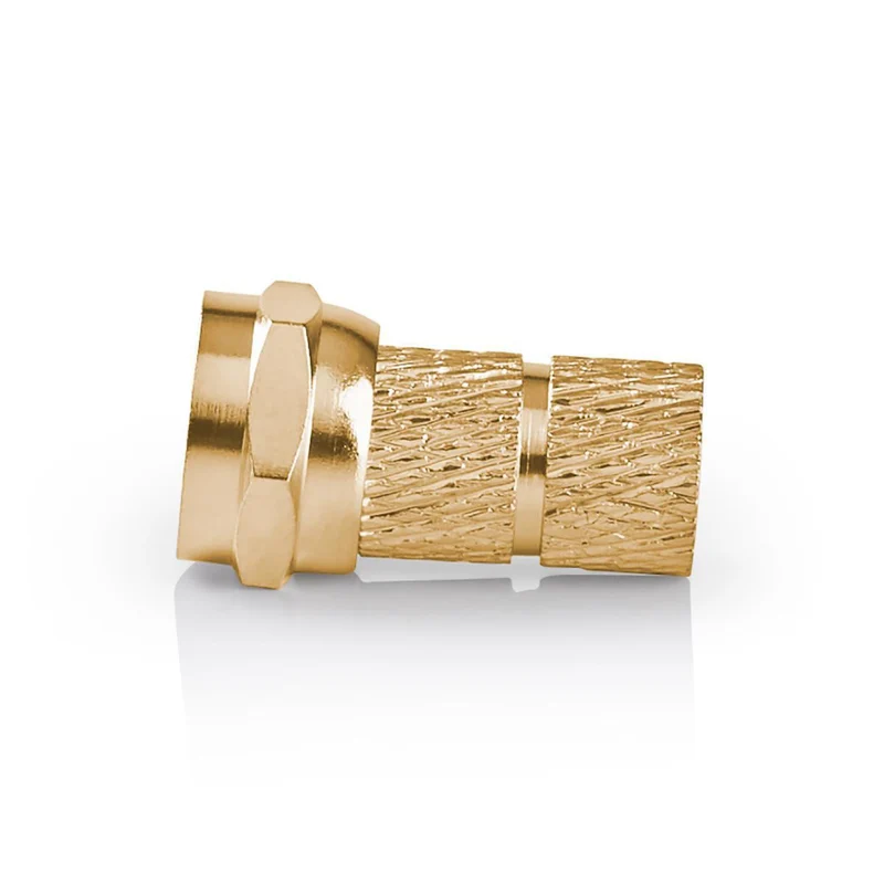 F-Connector Recht - Male - Verguld