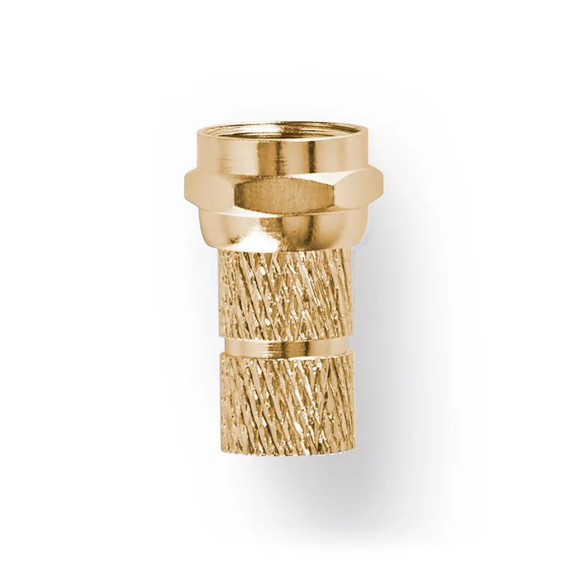 F-Connector Recht - Male - Verguld