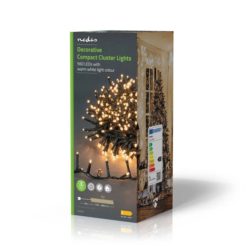 Kerstverlichting Compacte cluster - 560 LED's - Warm Wit