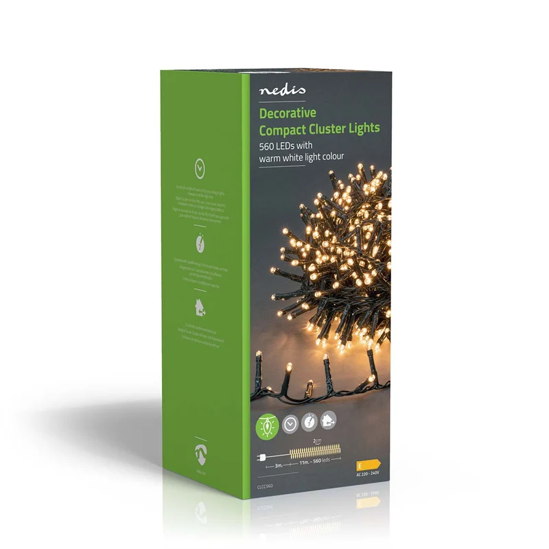 Kerstverlichting Compacte cluster - 560 LED's - Warm Wit