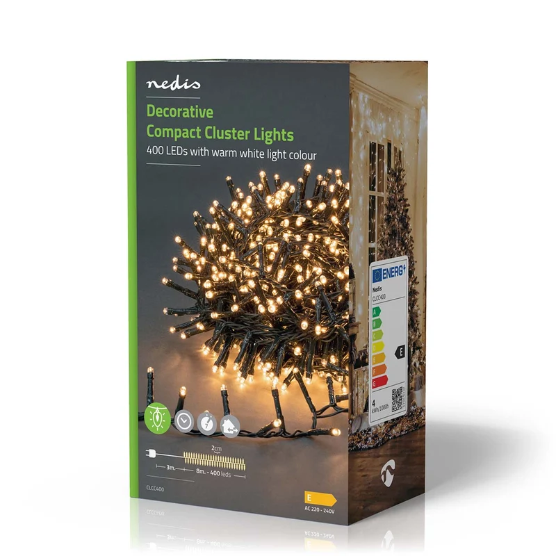 Kerstverlichting Compacte cluster - 400 LED's - Warm Wit