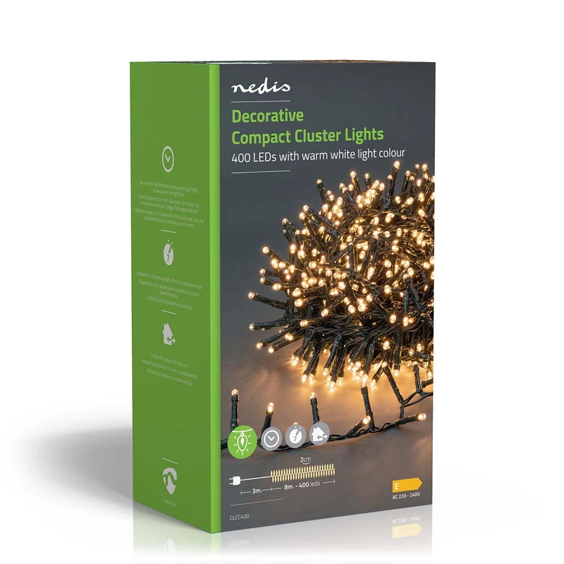 Kerstverlichting Compacte cluster - 400 LED's - Warm Wit