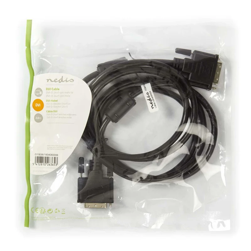 DVI-Kabel DVI-D 24+1-Pins Male - DVI-D 24+1-Pins Male - 1080p