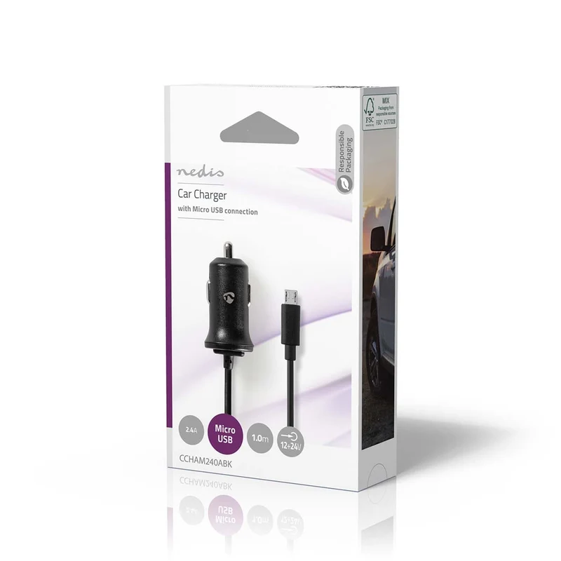 Autolader 12W - 1x 2.4A - Outputs: 1