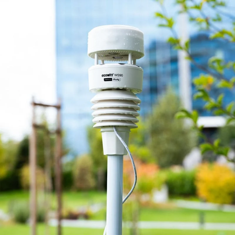 Ecowitt Estação Meteorológica Inteligente 7-em-1 | Solar | Zigbee | Sem Fios - Ecowitt WS90 Powered by Shelly