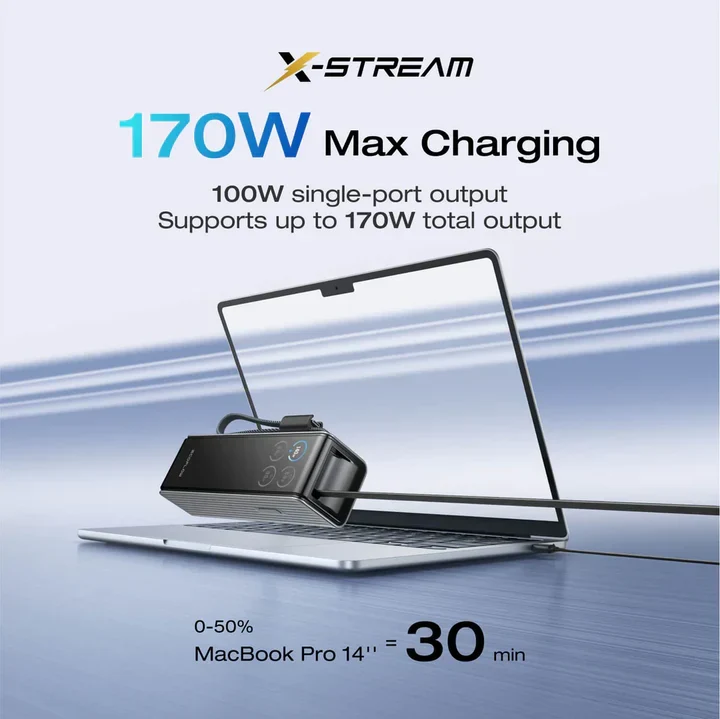 EcoFlow Powerbank 25000mAh 170W em Preto - Ecoflow Rapid Power Bank