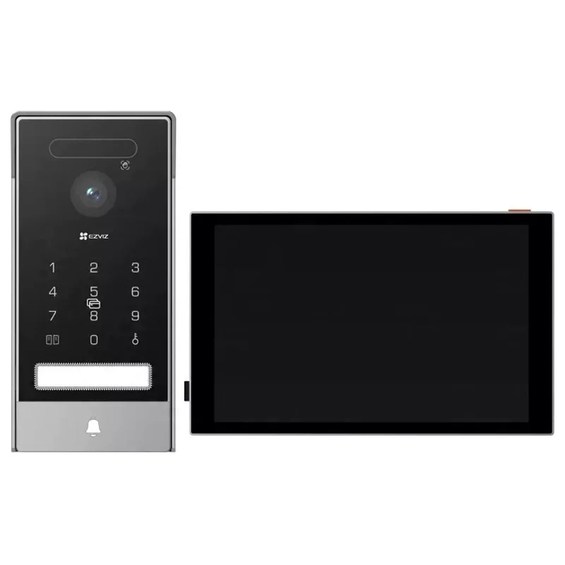 Ezviz Kit videoporteiro inteligente Wi-Fi 6 / 2 fios com câmara 4K e biometria - EZVIZ HP7 Pro