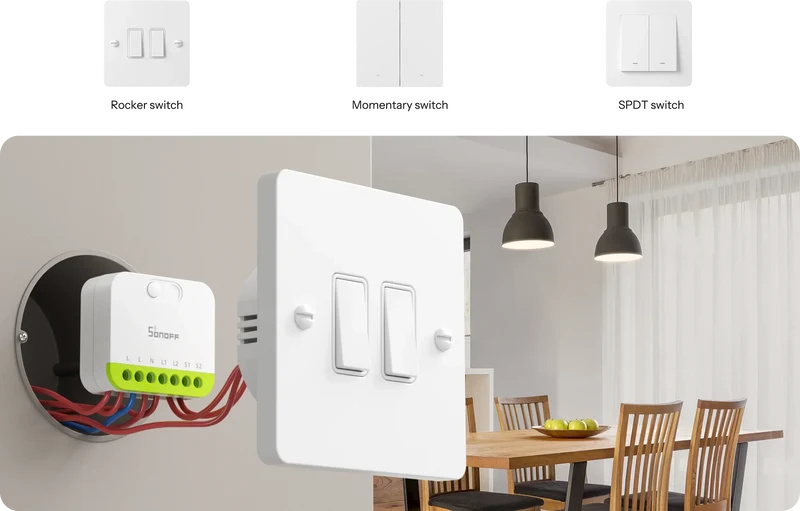 Sonoff Interruptor inteligente Zigbee 3.0 de 2 canais - Sonoff MINI-ZB2GS