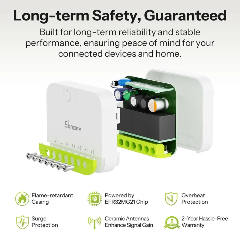 Sonoff Interruptor inteligente Zigbee 3.0 de 2 canais - Sonoff MINI-ZB2GS