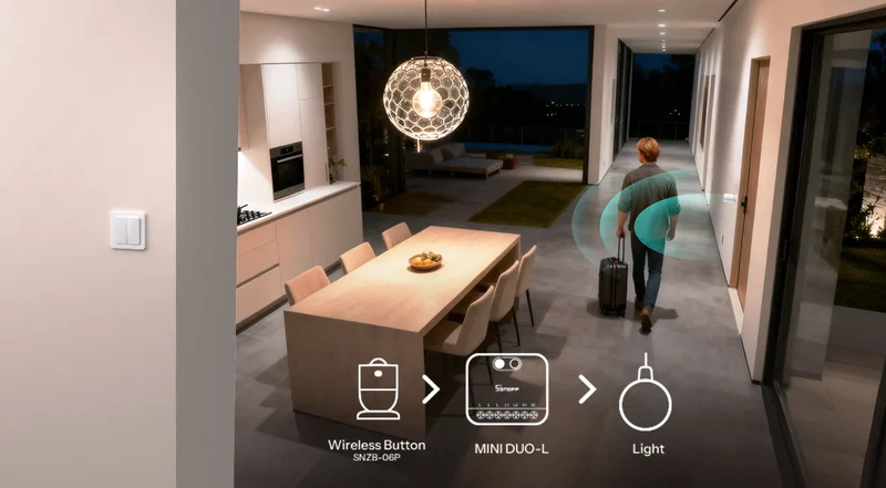Sonoff módulo inteligente Zigbee 3.0 sem neutro de 2 canais - Sonoff MINI-ZB2G- L