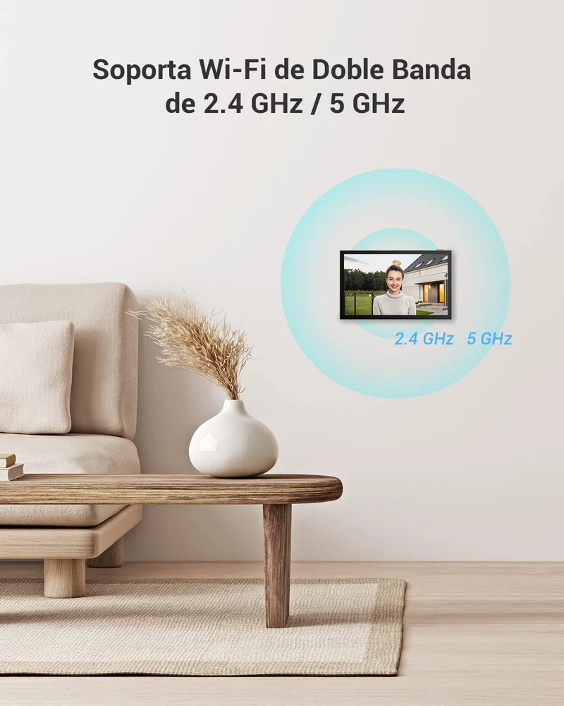 Ezviz Kit Video-porteiro Bi-familiar inteligente WiFi / 2 Fios c/ câmara 2K + Leitor RFID + 2x monitores 7- Ezviz HP7 2 Kit