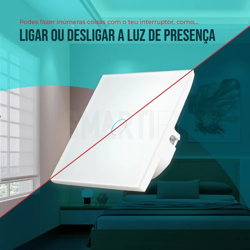 Interruptor Inteligente de Luz WiFi 1 botão Smartify - Branco
