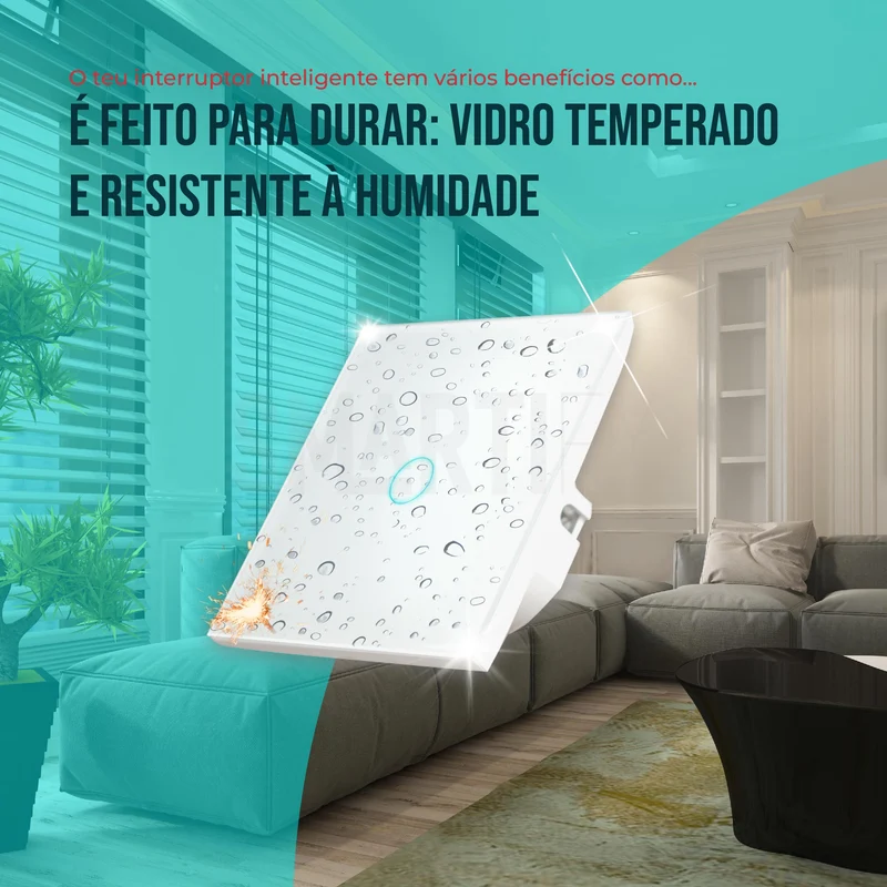 Interruptor Inteligente de Luz WiFi 1 botão Smartify - Branco