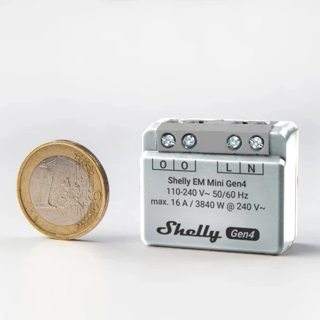 Shelly Medidor Inteligente de Consumo de Energia até 16 A - Shelly EM Mini Gen4