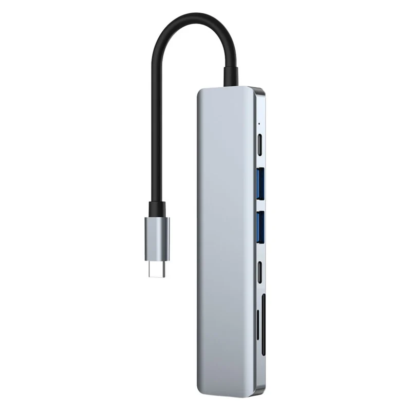 Lippa 7-i-1 USB-C Hub m. 60W PD Pass-through, 4K, HDMI