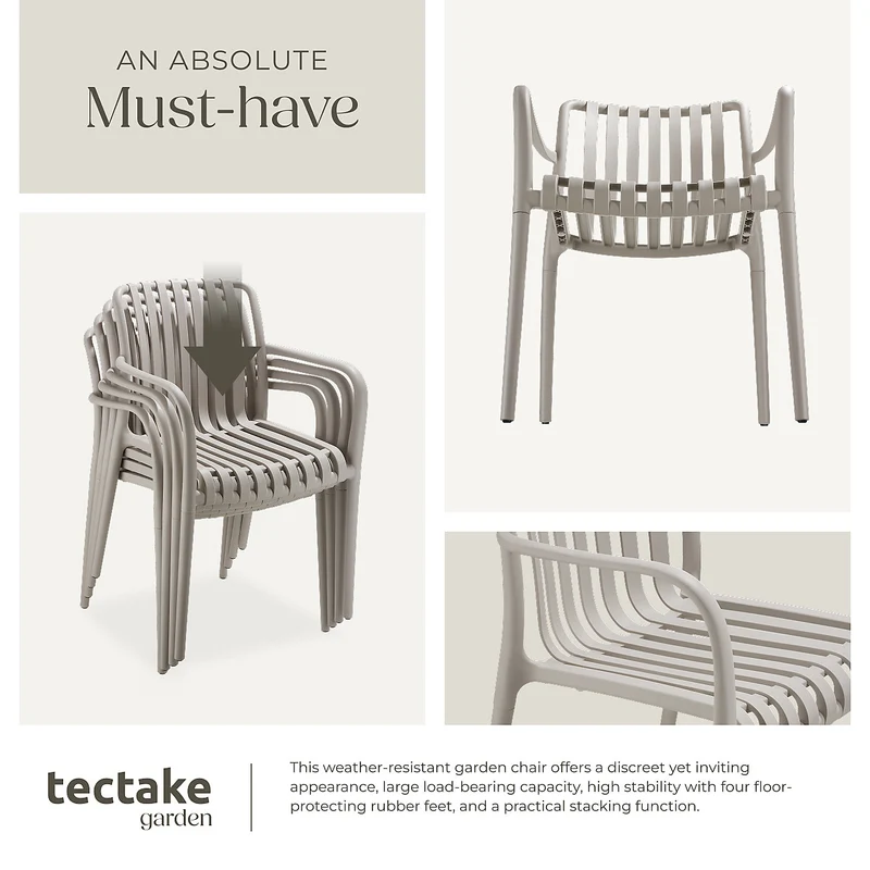 Tectake Garden Chairs Alcudia Set of 2