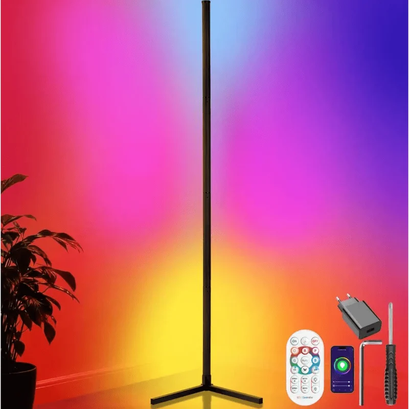 Tectake LED Floor Lamp Spectra, 16 Million Colors and 200+ Light Modes