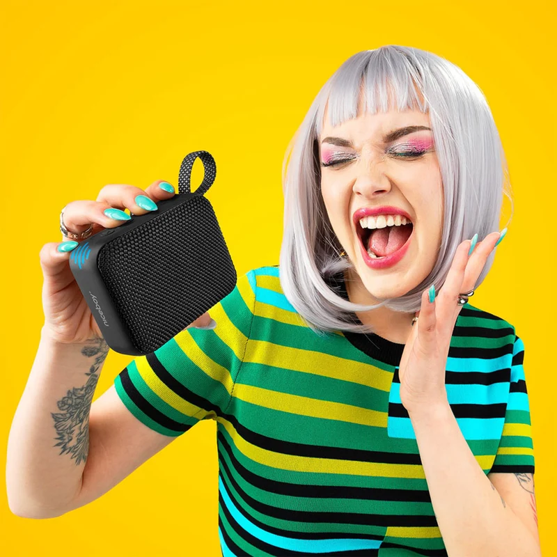 Niceboy Atom 4 Bluetooth Højtaler med FM radio, sort