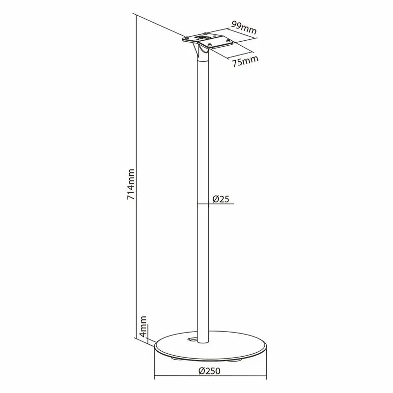 Speakerbeugel Geschikt voor: Sonos® Era300 - Standaard - 5