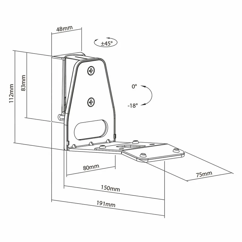 Speakerbeugel Geschikt voor: Sonos® Era300 - Wand - 5