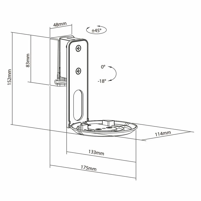 Speakerbeugel Geschikt voor: Sonos® Era100 - Wand - 3