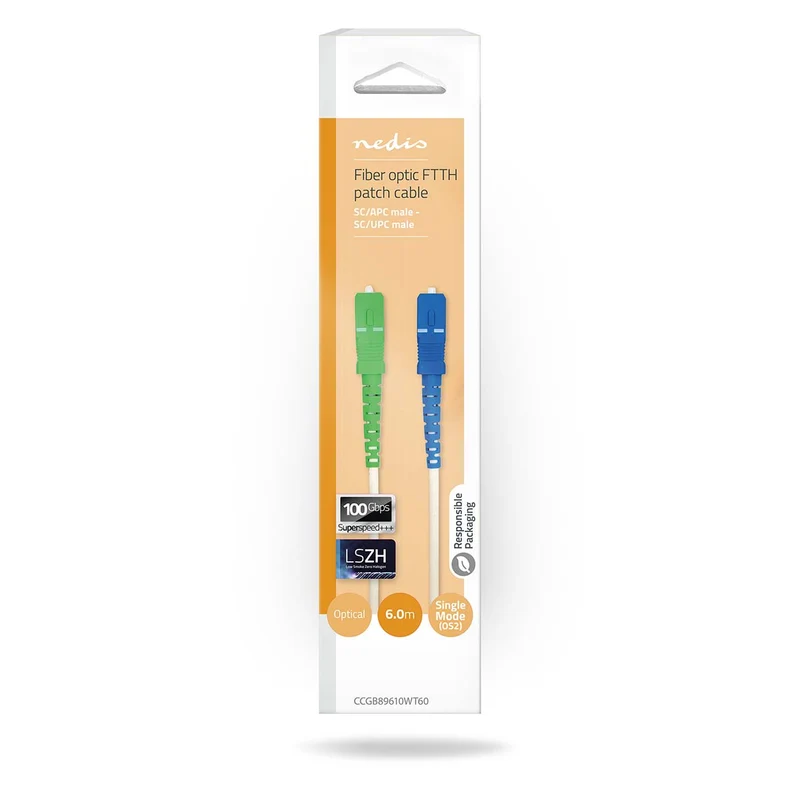 Glasvezel Patchkabel SMF (Single Mode Phase) - SC/APC - SC/UPC