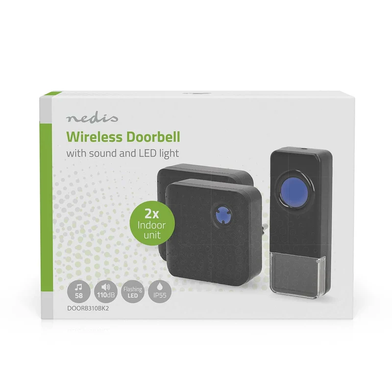 Draadloze Deurbelset Netvoeding - 100 - 240 V AC 50/60 Hz - 1x 23A 12V