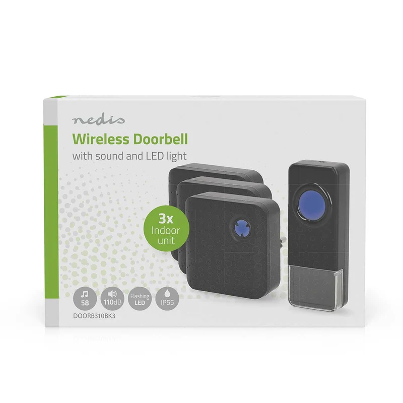 Draadloze Deurbelset Netvoeding - 100 - 240 V AC 50/60 Hz - 1x 23A 12V