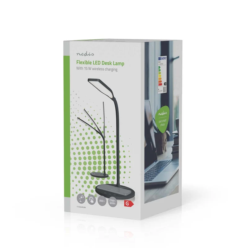 LED-Bureaulamp met Draadloze Lader Dimmer - Op Product - LED / Qi - 15W