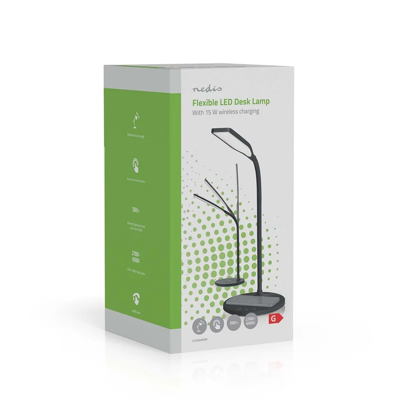 LED-Bureaulamp met Draadloze Lader Dimmer - Op Product - LED / Qi - 15W