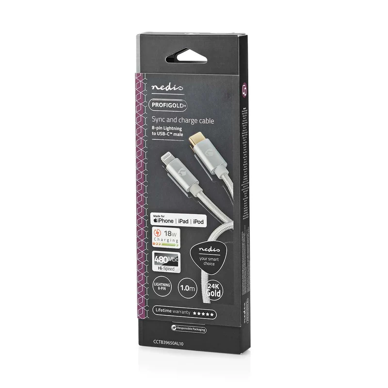 Lightning Kabel USB 2.0 - Apple Lightning 8-Pins - USB-C™ Male