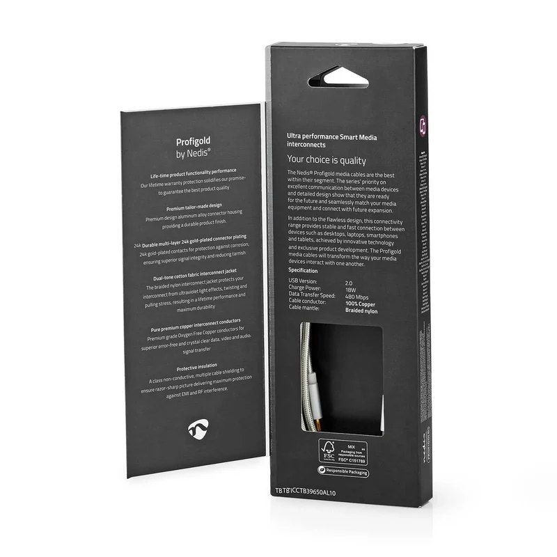 Lightning Kabel USB 2.0 - Apple Lightning 8-Pins - USB-C™ Male