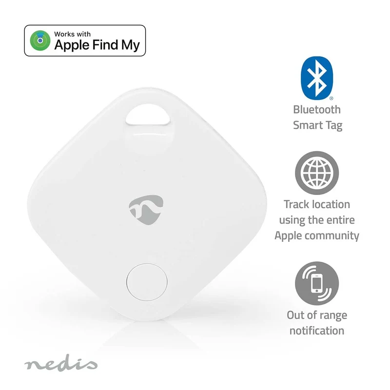 Keyfinder Geschikt voor: Apple Find My App - Batterij Gevoed - 1x CR2032