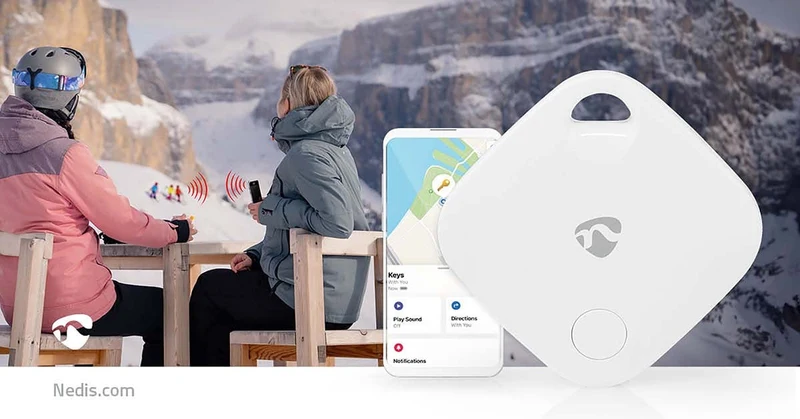 Keyfinder Geschikt voor: Apple Find My App - Batterij Gevoed - 1x CR2032