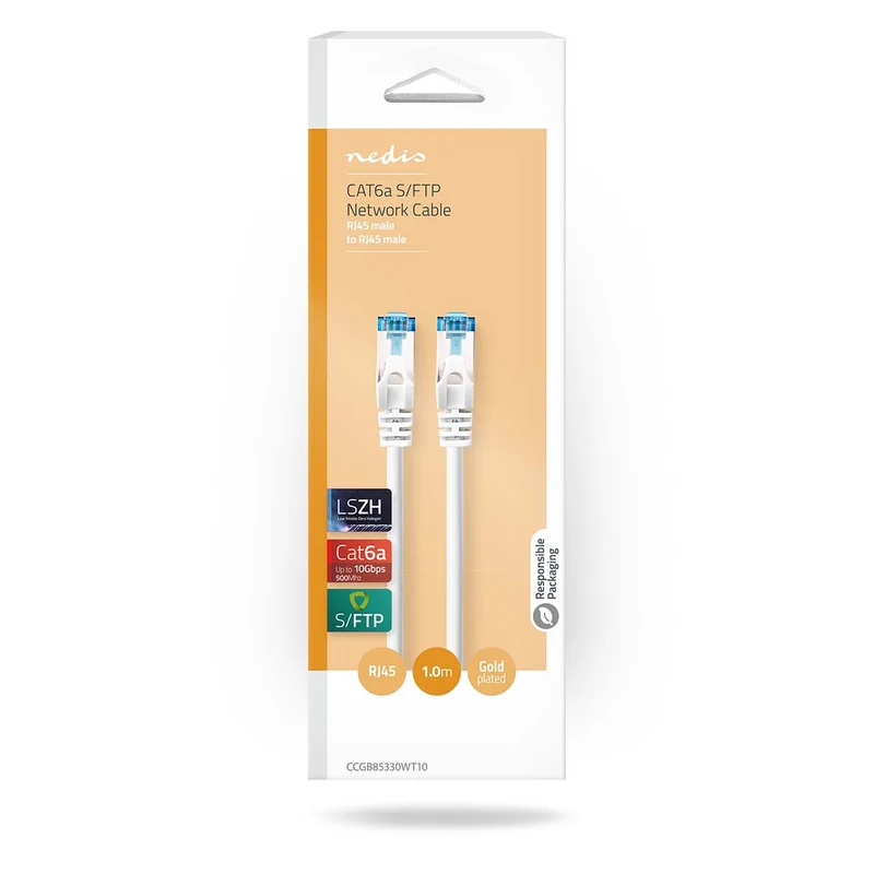 CAT6a netwerkkabel S/FTP - RJ45 Male - RJ45 Male