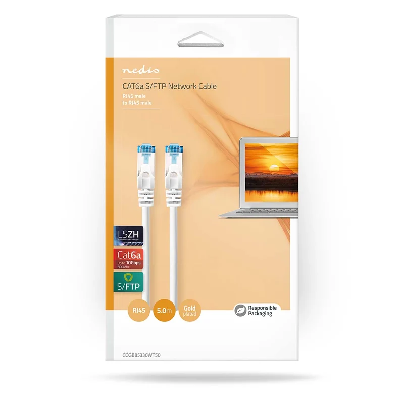 CAT6a netwerkkabel S/FTP - RJ45 Male - RJ45 Male