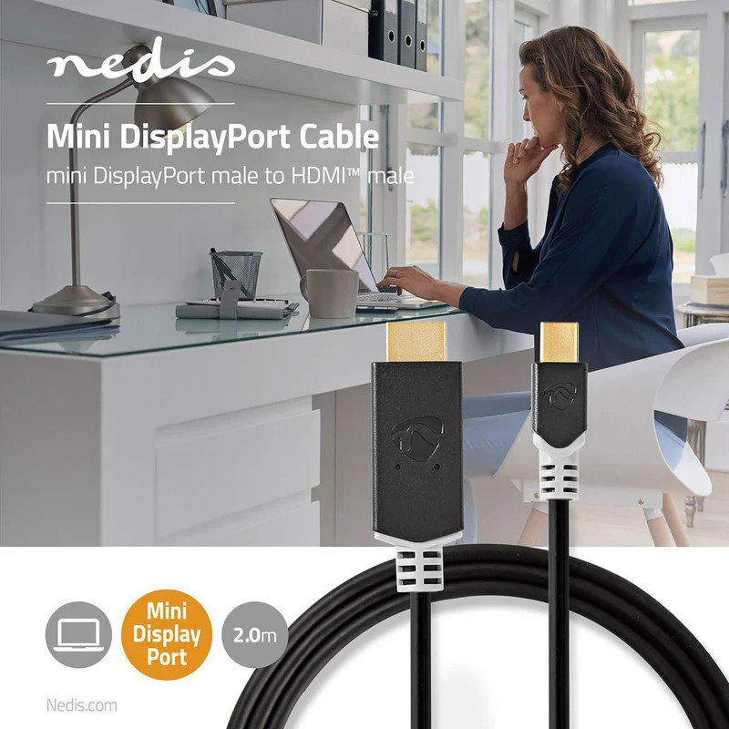 Mini DisplayPort-Kabel DisplayPort 1.4 - Mini-DisplayPort Male - HDMI™ Connector