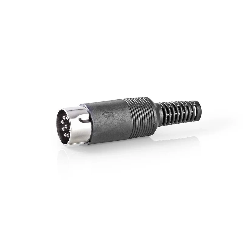 DIN-Connector Recht - Male - Vernikkeld