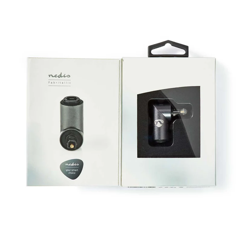 TosLink-Adapter Toslink Female - TosLink Male - 90° Gehoekt
