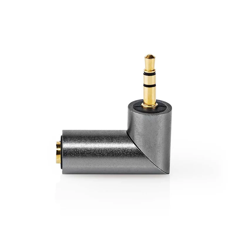 Stereo-Audioadapter 3,5 mm Male - 3,5 mm Female - Verguld