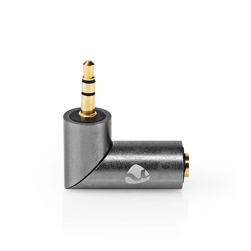 Stereo-Audioadapter 3,5 mm Male - 3,5 mm Female - Verguld