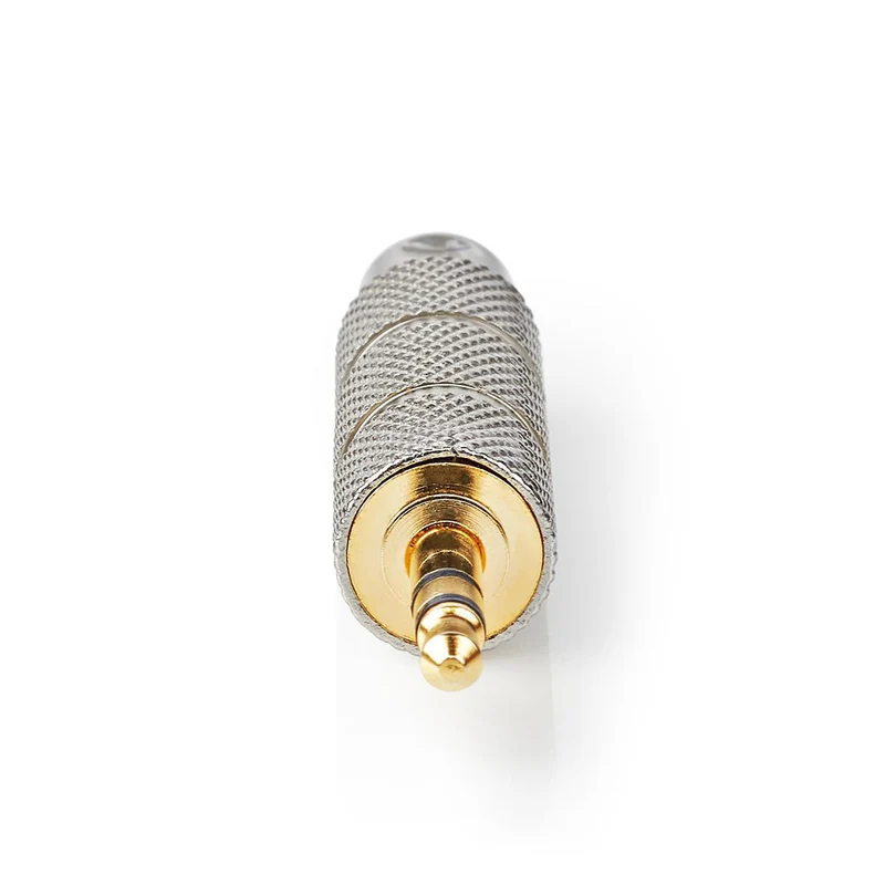 Stereo-Audioadapter 3,5 mm Male - 6,35 mm Female - Verguld