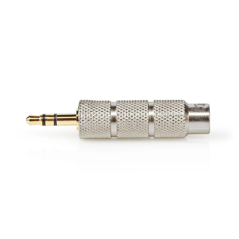 Stereo-Audioadapter 3,5 mm Male - 6,35 mm Female - Verguld