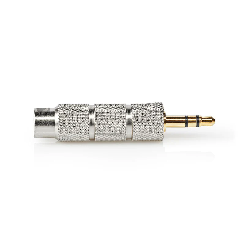 Stereo-Audioadapter 3,5 mm Male - 6,35 mm Female - Verguld